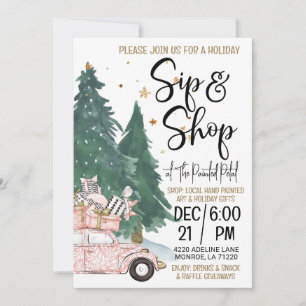 Holiday Sip and Shop Invitation