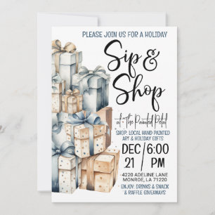 Holiday Sip and Shop Invitation