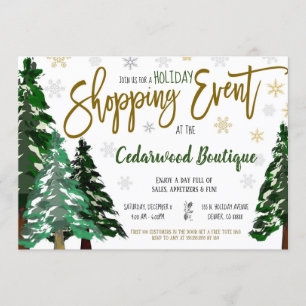 Holiday Sip and Shop Invitation