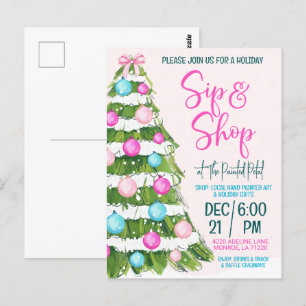 Holiday Sip and Shop Postcard