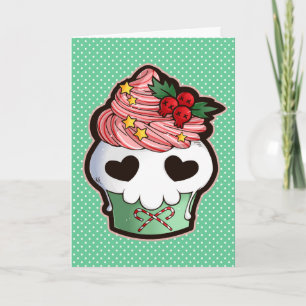 Holiday Skull Cupcake