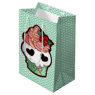 Holiday Skull Cupcake Medium Gift Bag