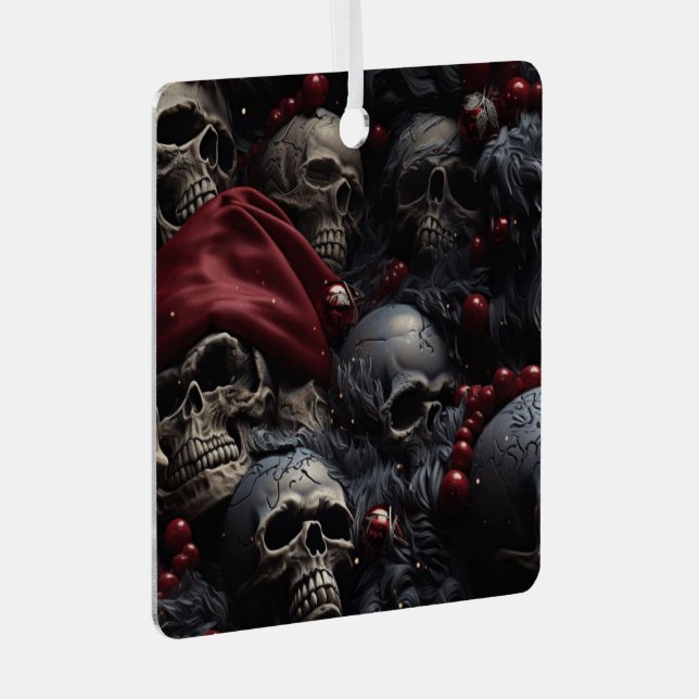 Holiday Skull Ornament  (Front Right)