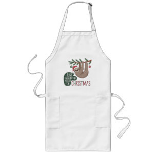 Holiday Sloth - Just Hangin’ Around for Christmas Long Apron