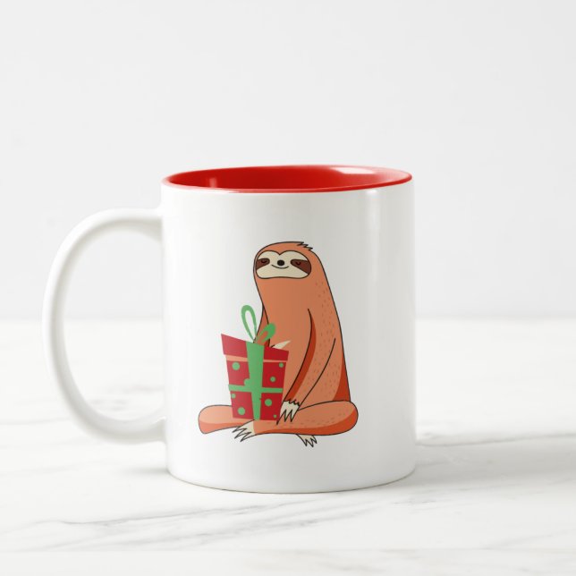 Holiday Sloth Mug (Left)
