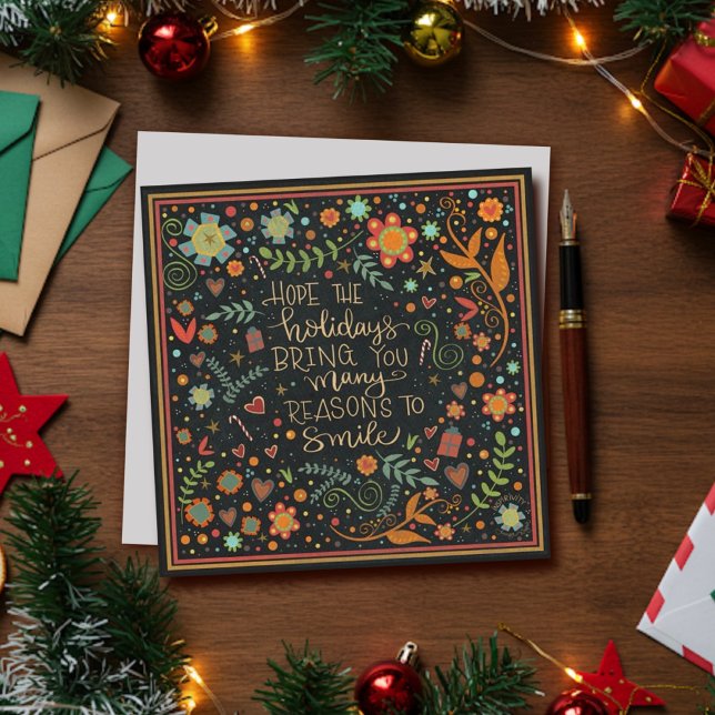 Holiday Smiles Inspirational Inspirivity Holiday  Card (Creator Uploaded)