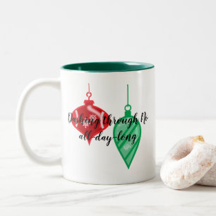 Holiday Snark Xmas Bobbles Two-Tone Coffee Mug
