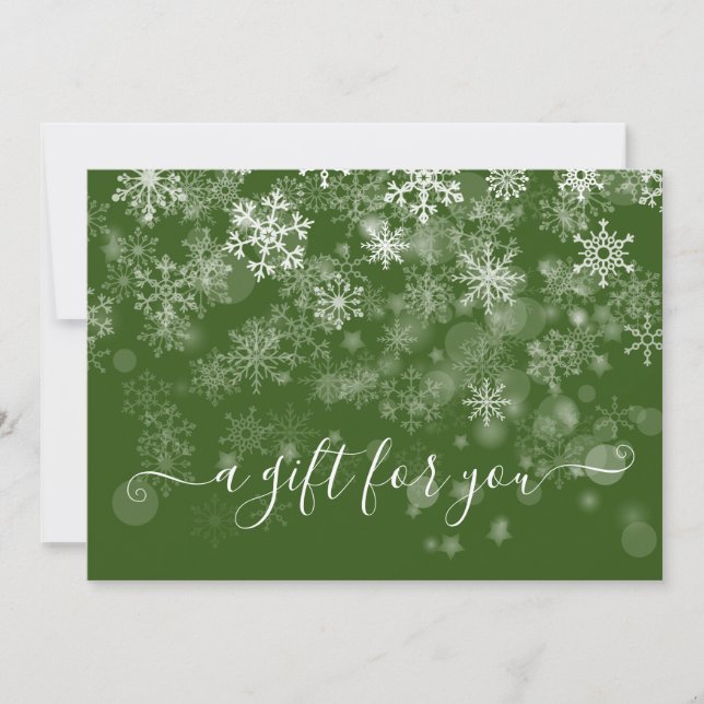 Holiday Snowflake Black White Elegant Christmas (Front)