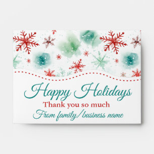 Holiday Snowflake Cash Money Gift Envelope
