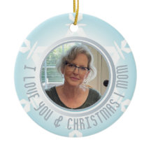 Holiday snowflake Christmas Face Ornament