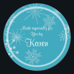 Holiday Snowflake Gift Sticker<br><div class="desc">Add your name or any text to this pretty snowflake sticker to match our holiday  snowflake invitations.</div>