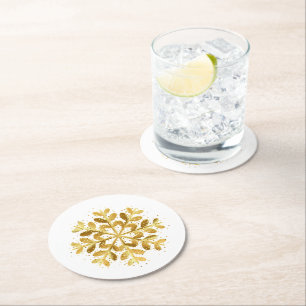 Holiday Snowflake Paper Coasters