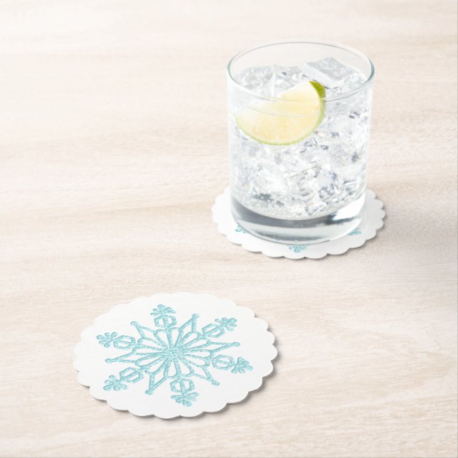 Holiday Snowflake Paper Coasters (Insitu)