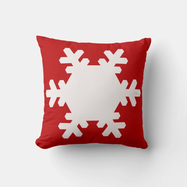 Holiday Snowflake Pillow! Throw Pillow (Front)