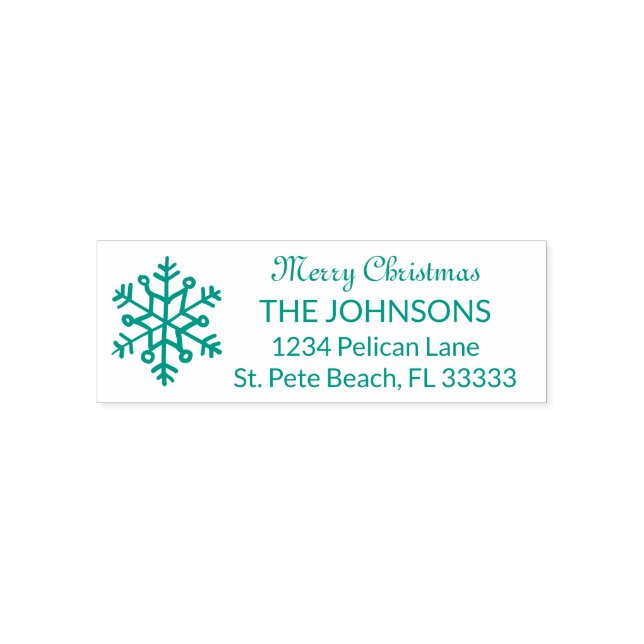Holiday Snowflake Return Address Self-inking Stamp (Design)