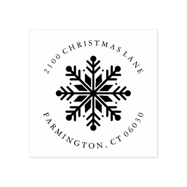Holiday Snowflake Rubber Stamp (Imprint)