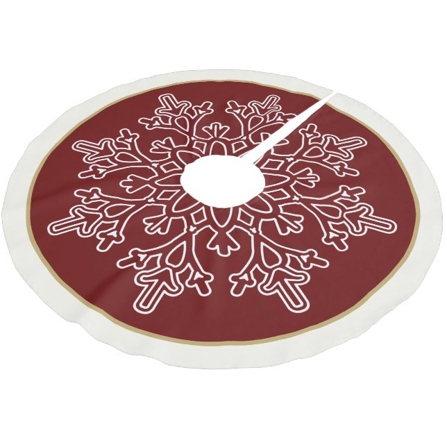 Holiday Snowflake Tree Skirt (Angled)