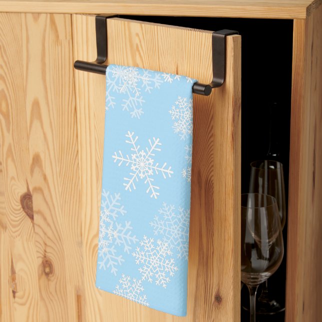 Holiday Snowflakes Kitchen Towel (Thirds Fold)