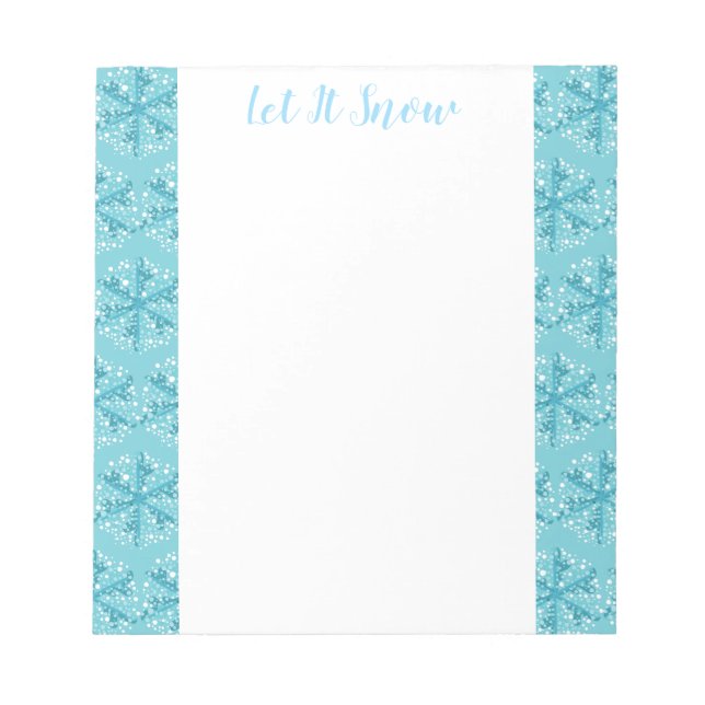 Holiday Snowflakes Notepad (Front)