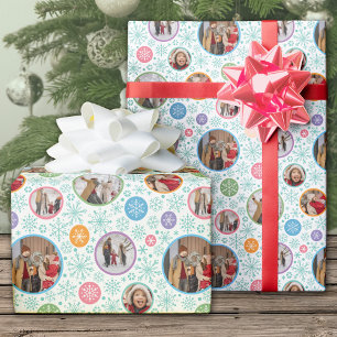 Holiday Snowflakes Photo Wrapping Paper