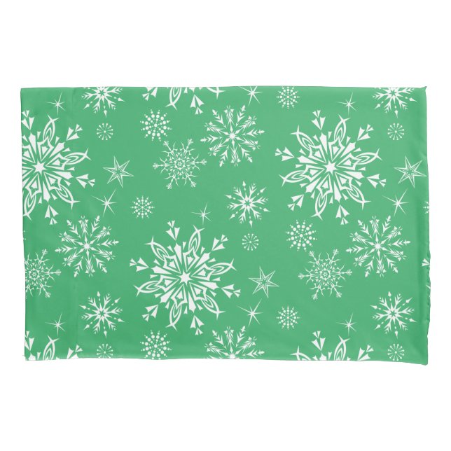 Holiday Snowflakes Pillowcase (Front)
