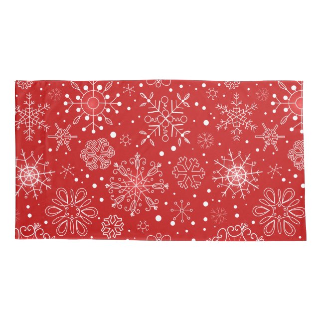 Holiday Snowflakes Pillowcase (Back)