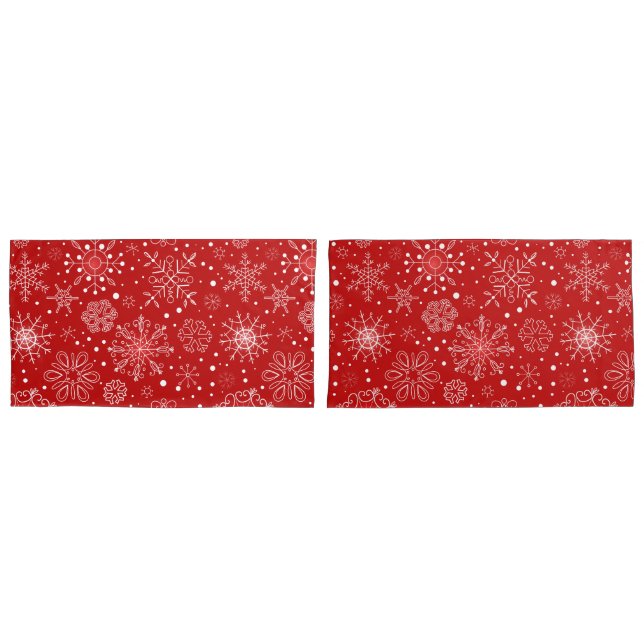 Holiday Snowflakes Pillowcase Set (Front-Set)