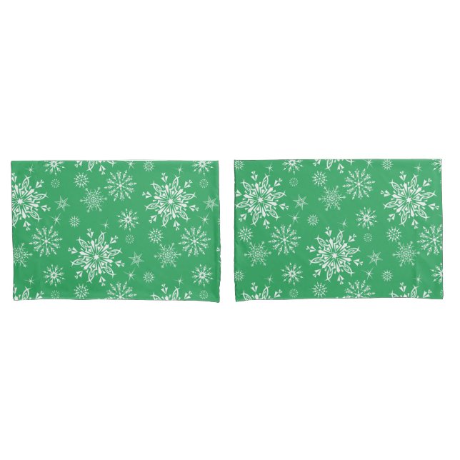 Holiday Snowflakes Pillowcase Set (Front-Set)