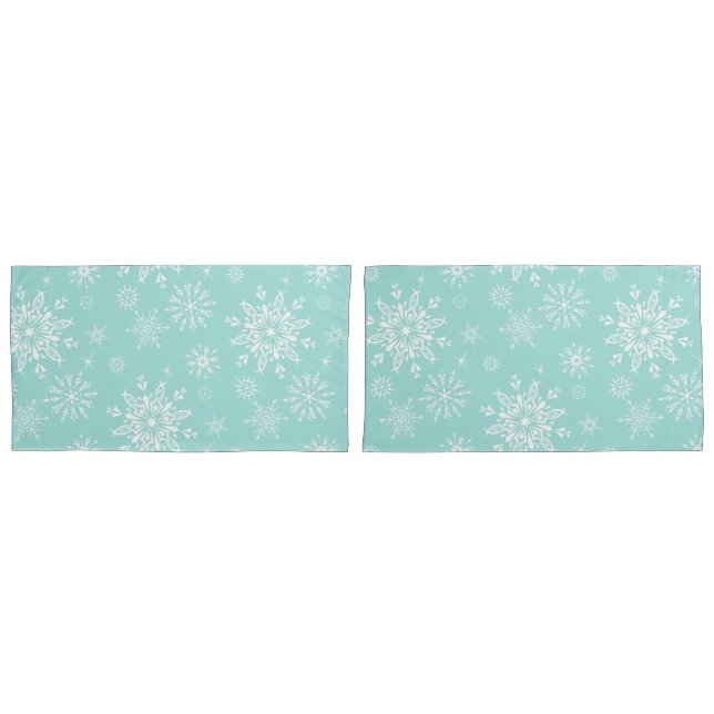 Holiday Snowflakes Pillowcase Set (Front-Set)