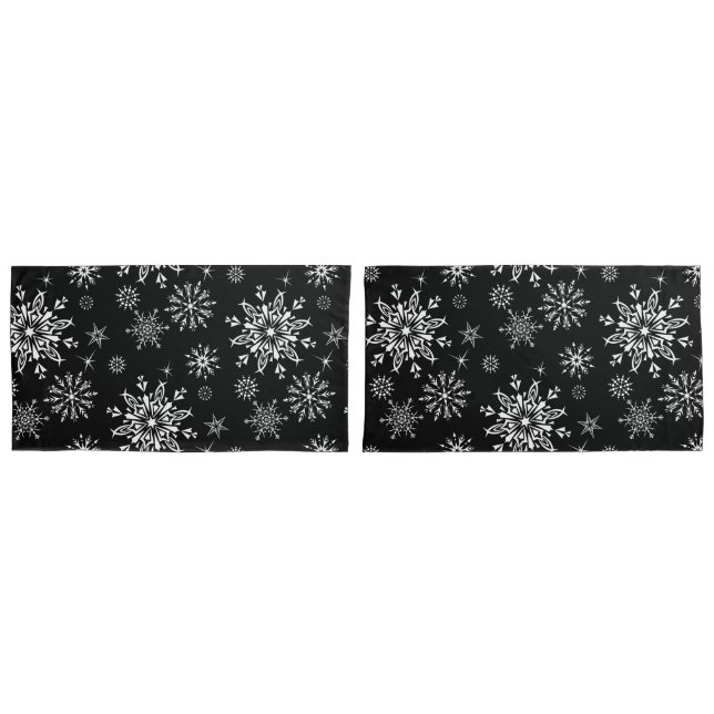 Holiday Snowflakes Pillowcase Set (Front-Set)
