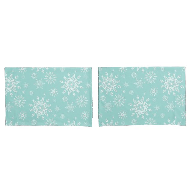 Holiday Snowflakes Pillowcase Set (Front-Set)