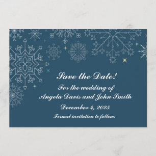 Holiday Snowflakes Save the Date