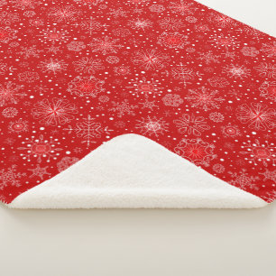 Holiday Snowflakes Sherpa Blanket