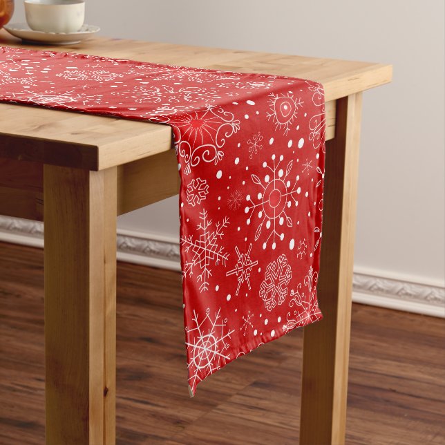 Holiday Snowflakes Table Runner (In Situ)