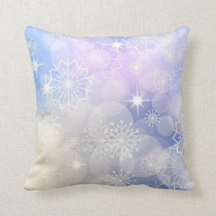 Holiday Snowflakes Throw Pillow