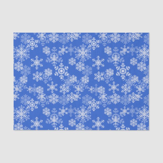 Holiday Snowflakes Tissue Paper-Royal Blue Tissue Paper (Front)