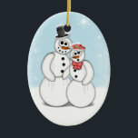 Holiday Snowman Ceramic Ornament<br><div class="desc">A cute Snowman ornament for the holidays.</div>