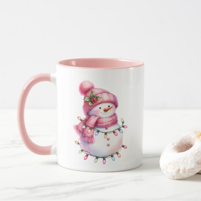 Holiday Snowman Coffee Mug (Avec donut)