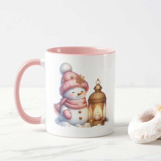 Holiday Snowman Coffee Mug (Avec donut)