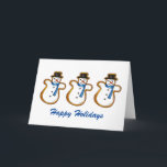 Holiday Snowman Cookie Christmas Hanukkah Holiday<br><div class="desc">Cards feature an original marker illustration of a snowman shaped cookie. Great for mailing holiday greetings!

This Chanukah illustration is also available on other products. Don't see what you're looking for? Need help with customization? Contact Rebecca to have something designed just for you.</div>