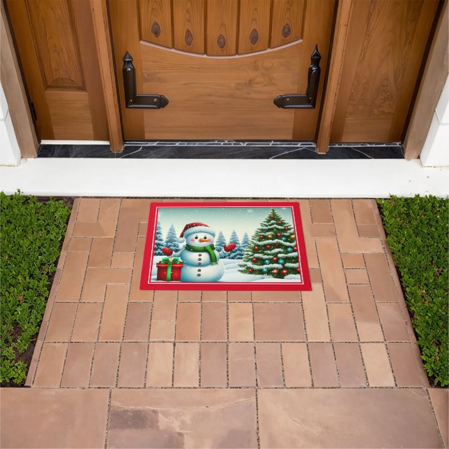 Holiday Snowman Doormat (Outdoor)