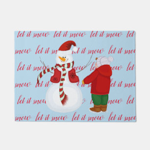 Holiday Snowman Doormat