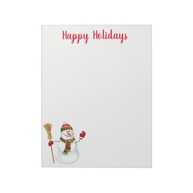 Holiday Snowman Notepad (Rotated)
