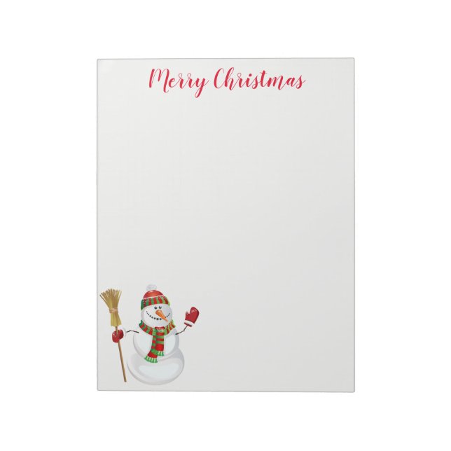 Holiday Snowman Notepad (Rotated)