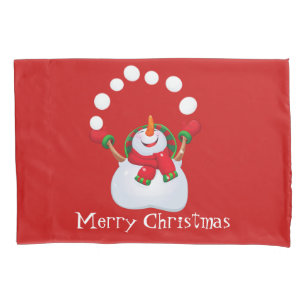Holiday Snowman Pillowcase