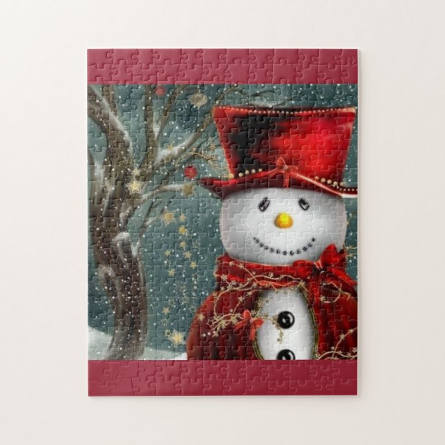 holiday snowman puzzle (Vertical)