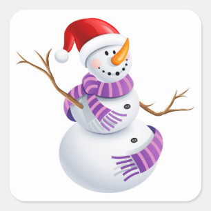 Holiday Snowman Stickers