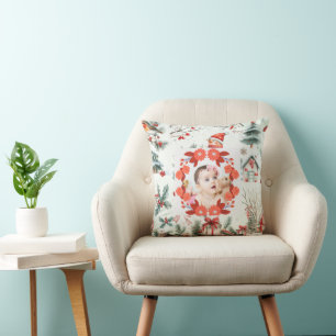 “Holiday Snuggles: Baby’s First Christmas Pillow” Throw Pillow