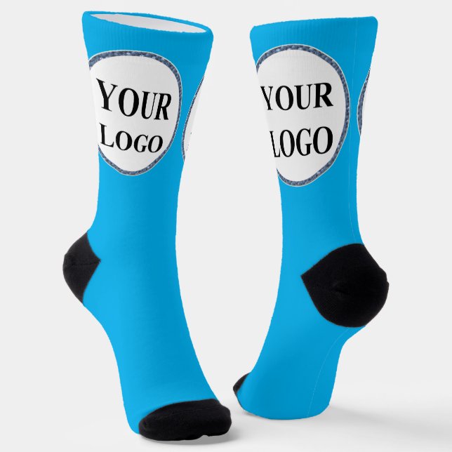 Holiday Socks ADD YOUR LOGO Cute Xmas Winter (Angled)