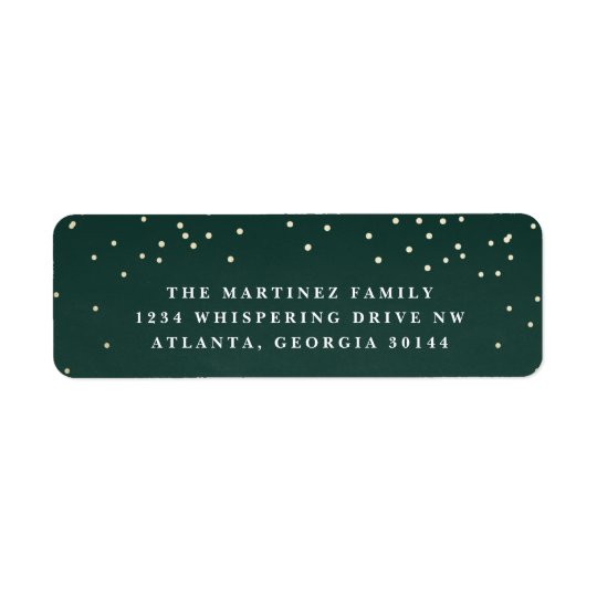 Holiday Sparkle faux foil return address label